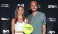 Badosa and Tsitsipas pictured at the Taste of Tennis event in March 2024 (Image Source: Getty)